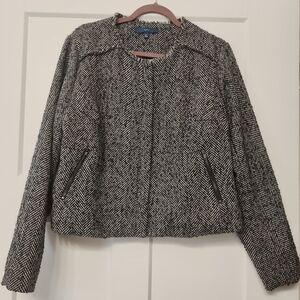 Apt. 9 Black and White Herringbone Blazer